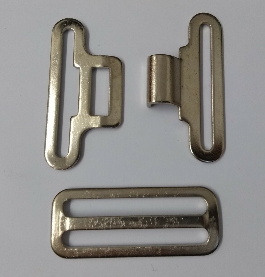 3 PC Stable Canvas Web 4.7cm Belt Buckle & Slider AWD T1