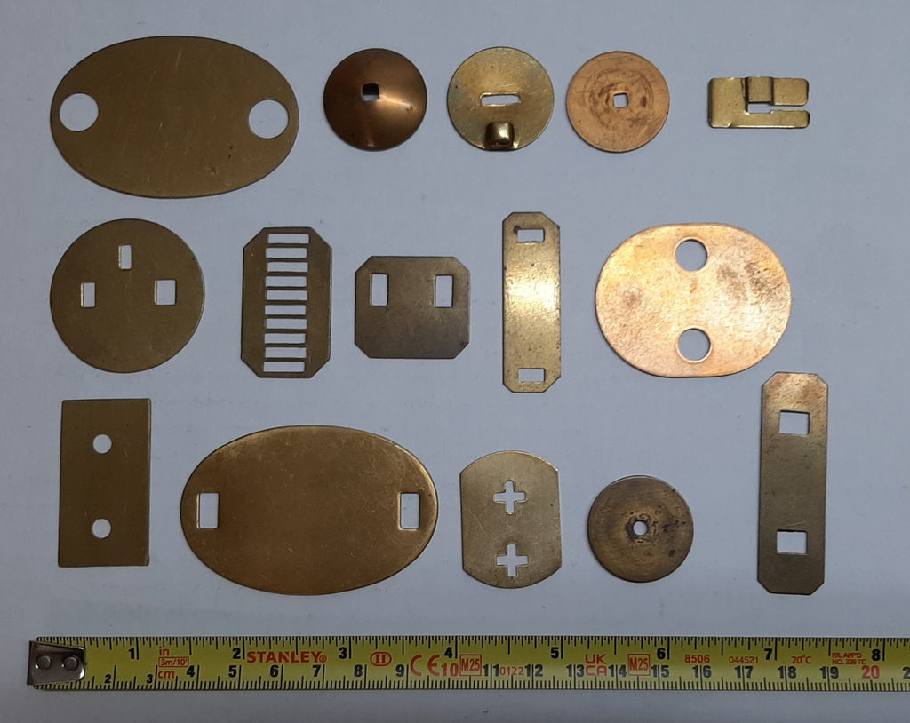 Back Plates Assorted lot of 15 Insignia Backing Shims British