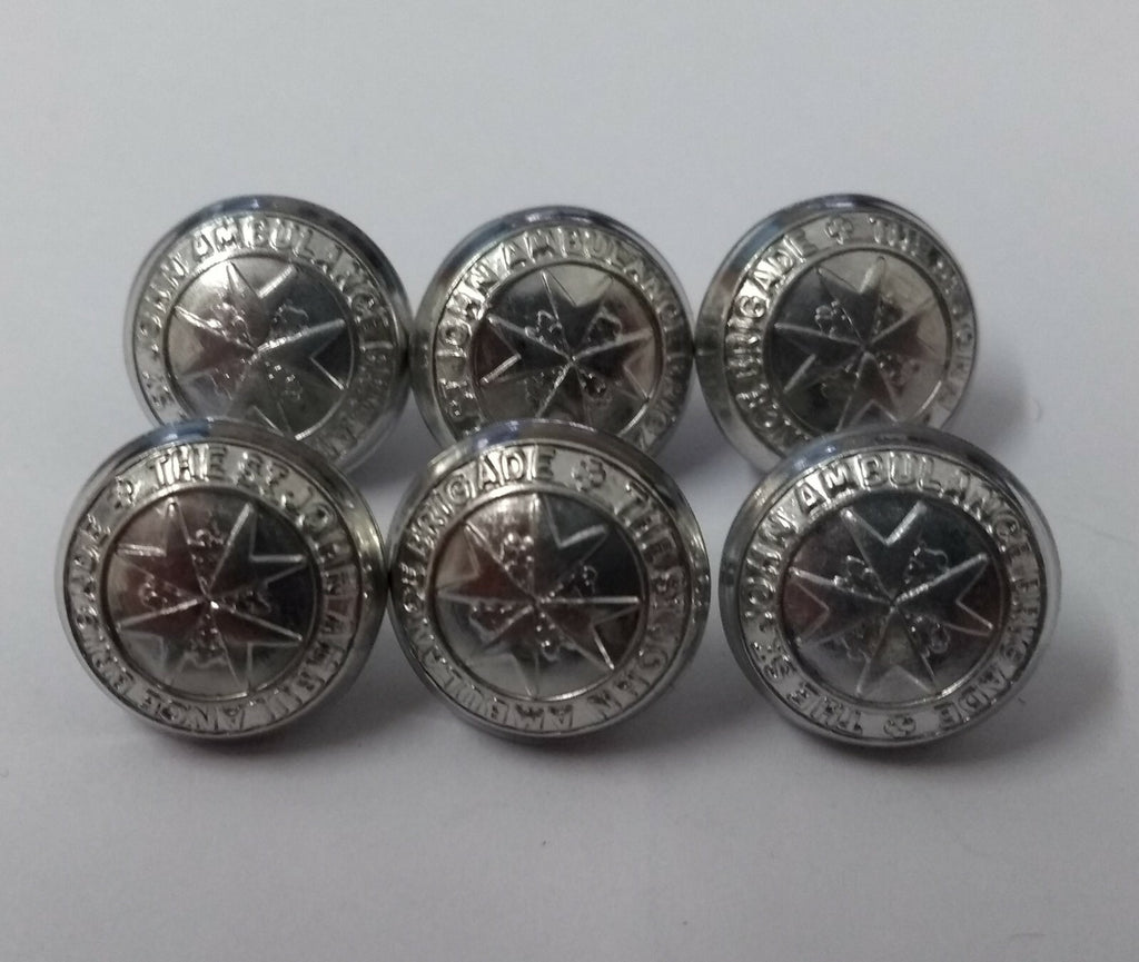 Genuine British Issue St Johns Ambulance Service Dress Cap Buttons 22L ASBT62