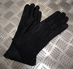 Style Officers Black Leather Lined 3 Dart Parade Gloves Size 8¾