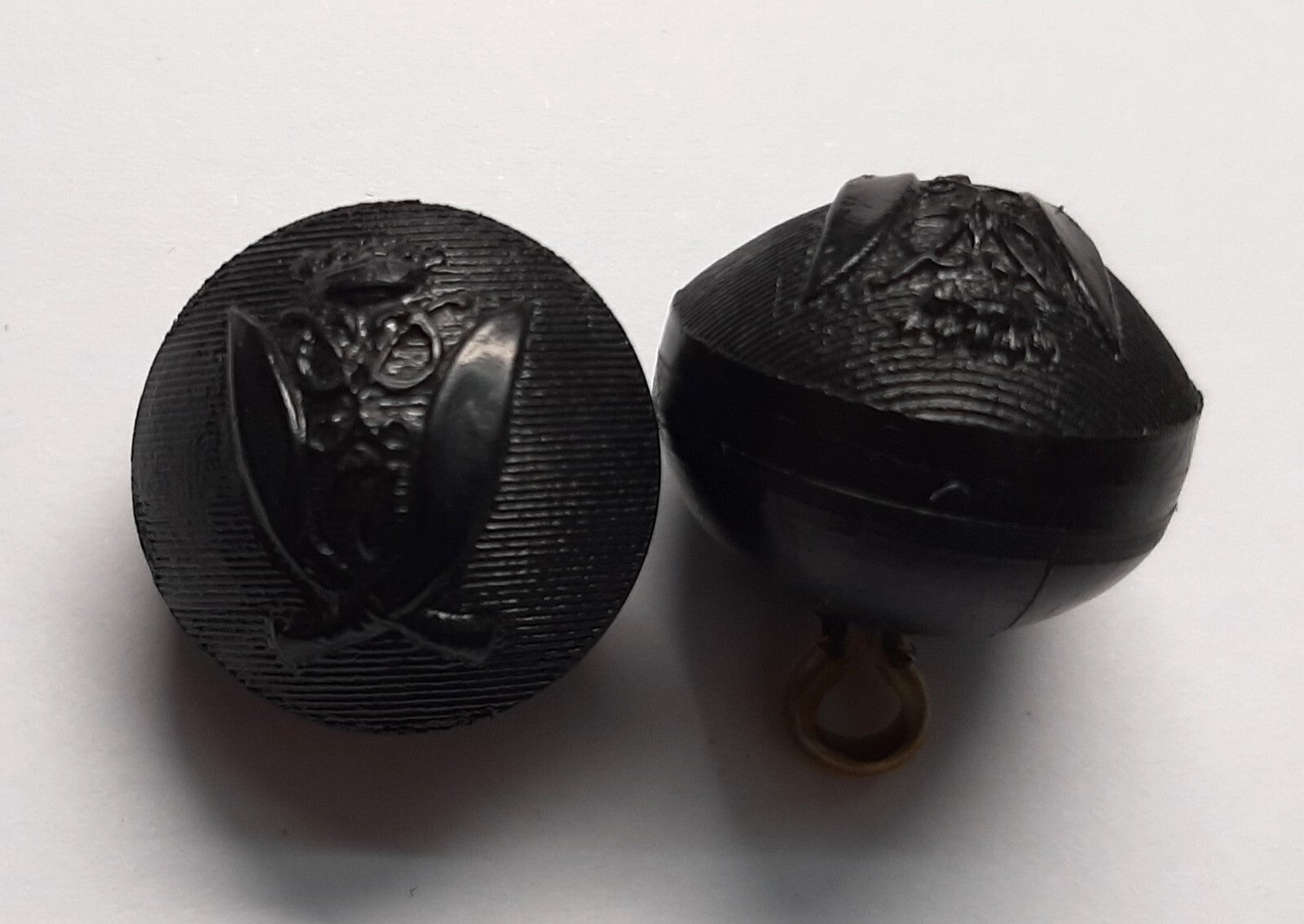 7th Duke of Edinburgh's Own Gurkha Rifles Black Ball Dress Buttons 28L X6
