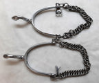 British Army Spurs Chrome With Boot Chains Household Cavalry HCav Swan Neck