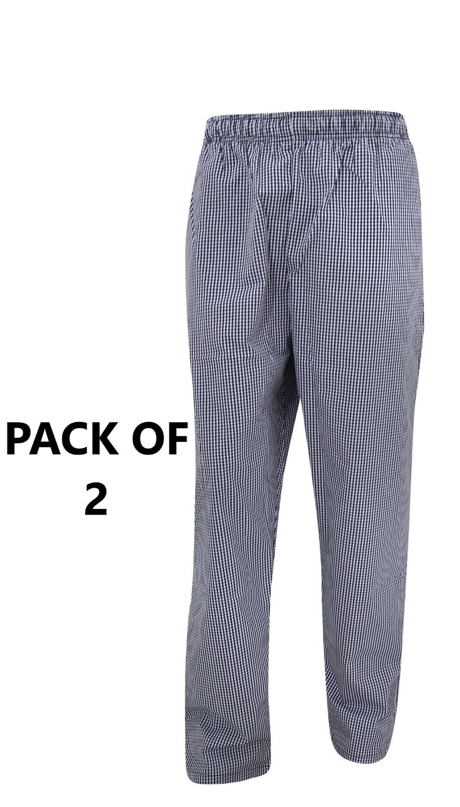 Chefs Trousers British Army Unisex Blue/White Chequered Pack of 2 Size Large NEW