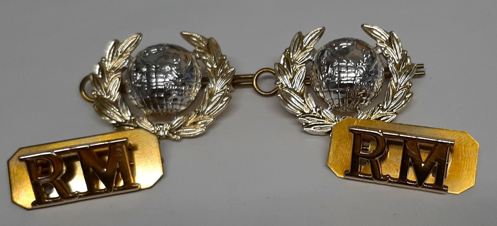 RM No1 Dress Shoulder Titles & Collar Dogs Set OFCs Two Tone Collar Globes