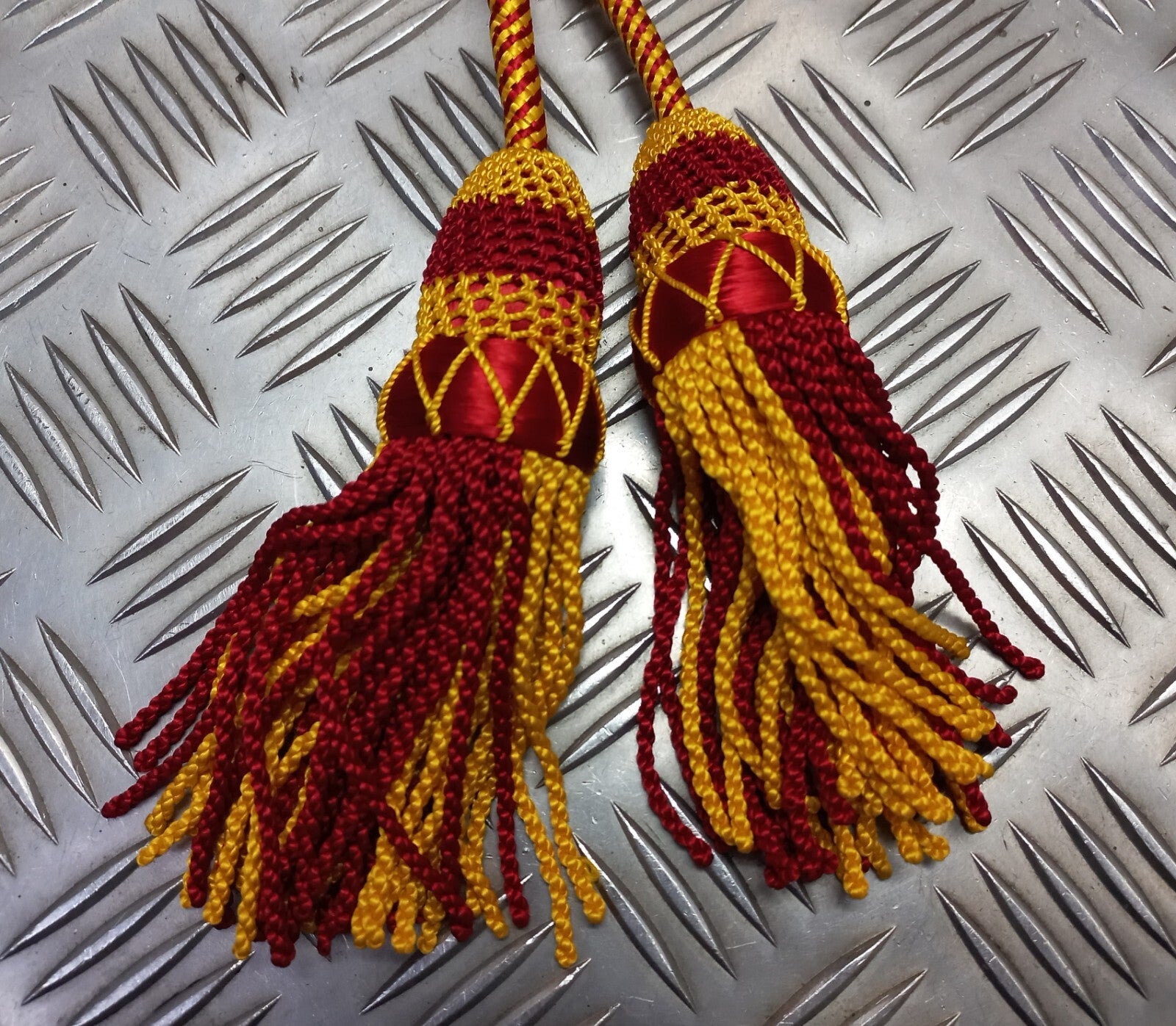 Officers Dress Cord For Ceremonial & Parade Duties Dual Tassel Crimson & Gold