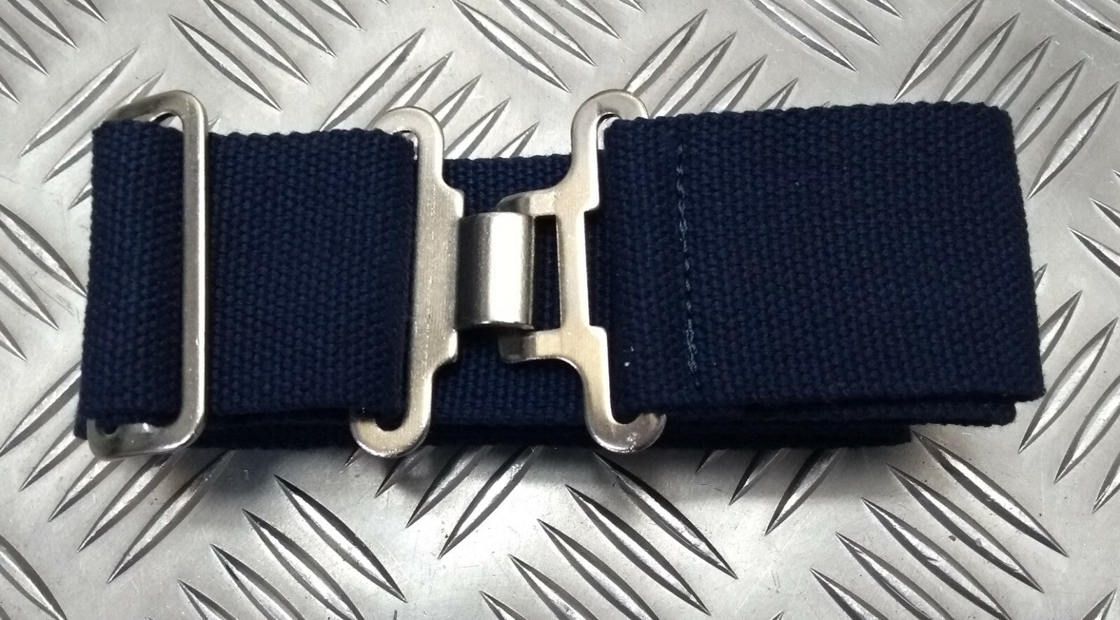Kids Type AWD 1 3/4" Navy Web Belt With Metal Buckles Adjustable 30"