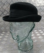 Genuine UK Made Failsworth Black Fashion Felt Hat Curled Rim Small FWS1