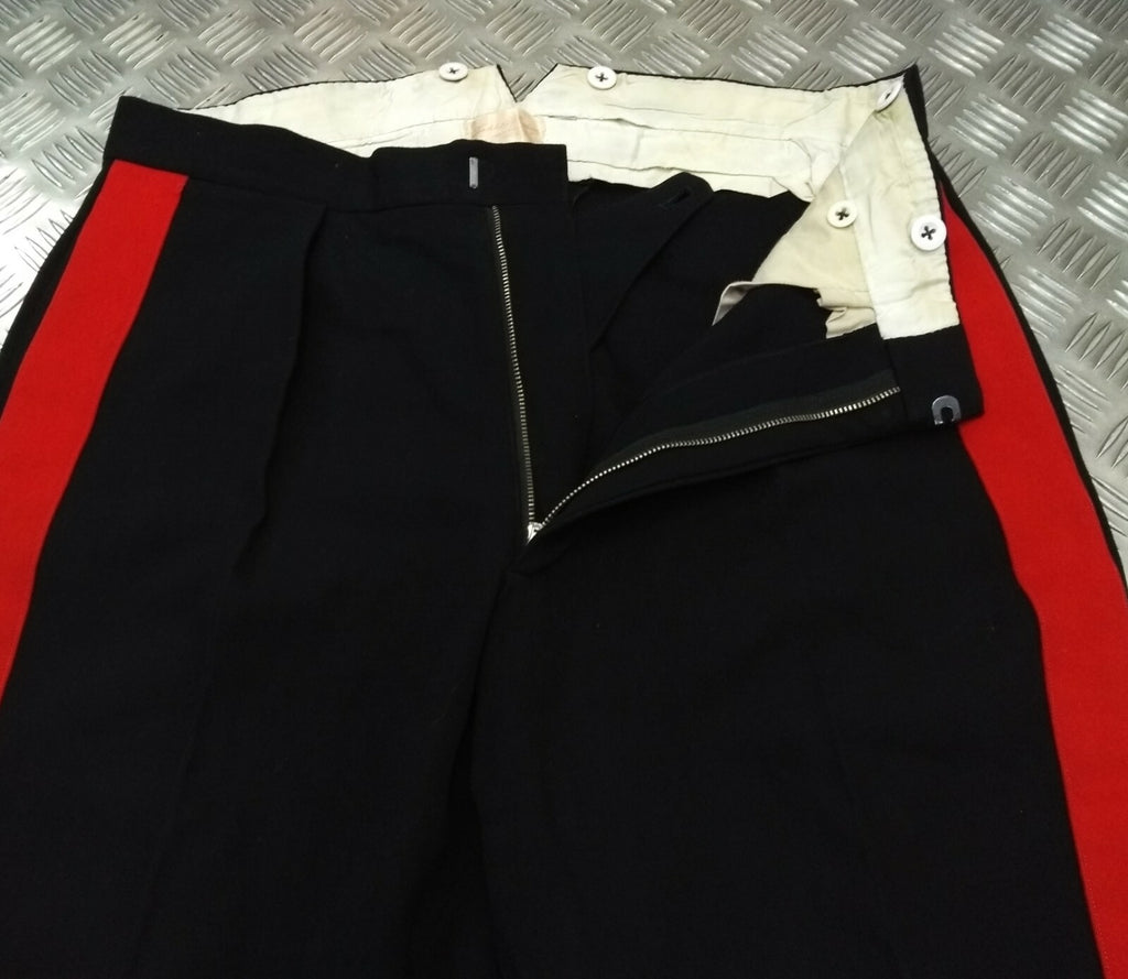 No1 Dress Trousers 1 3/4" Red Stripe By Kashket & Partners England W36"