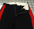 No1 Dress Trousers 1 3/4" Red Stripe By Kashket & Partners England W36"