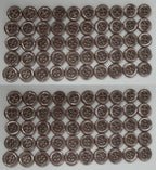 Buttons 100 Vintage 4 Hole Shirt Shank Anchors Pearlesque Lite Grey 11.2mm NOS