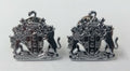 Genuine Issue "Constant B E" Coat of Arms Metal Collar Badges MFCD1XX