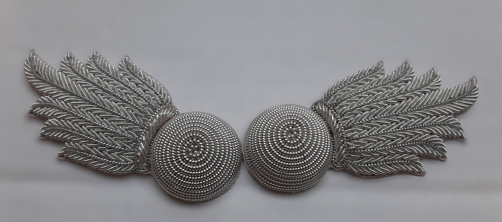 The Honourable Artillery Company NCO Silver Grenade Embroidered Collar Badges