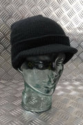 Genuine US Army Black / Stealth Peak Radar Hat / Peaked Watch Cap 100% Wool NEW