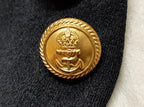 Vintage WWII Waistcoat Royal Navy Officer's Uniform Kings Crown Insignia Buttons