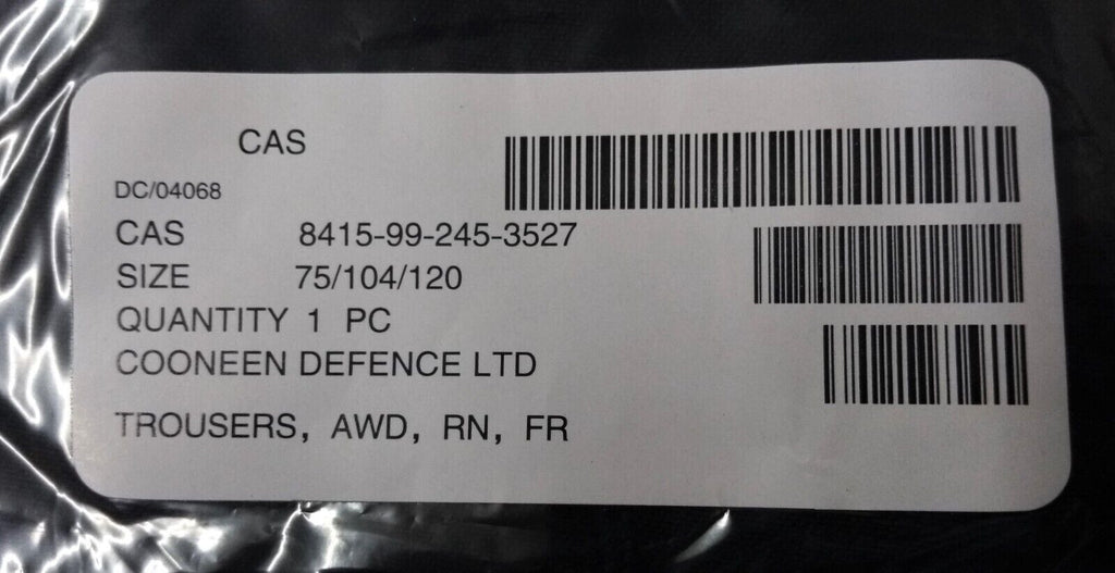 Fire Retardant Trousers British Royal Navy Issue AWD Action Pants RN FR - NEW