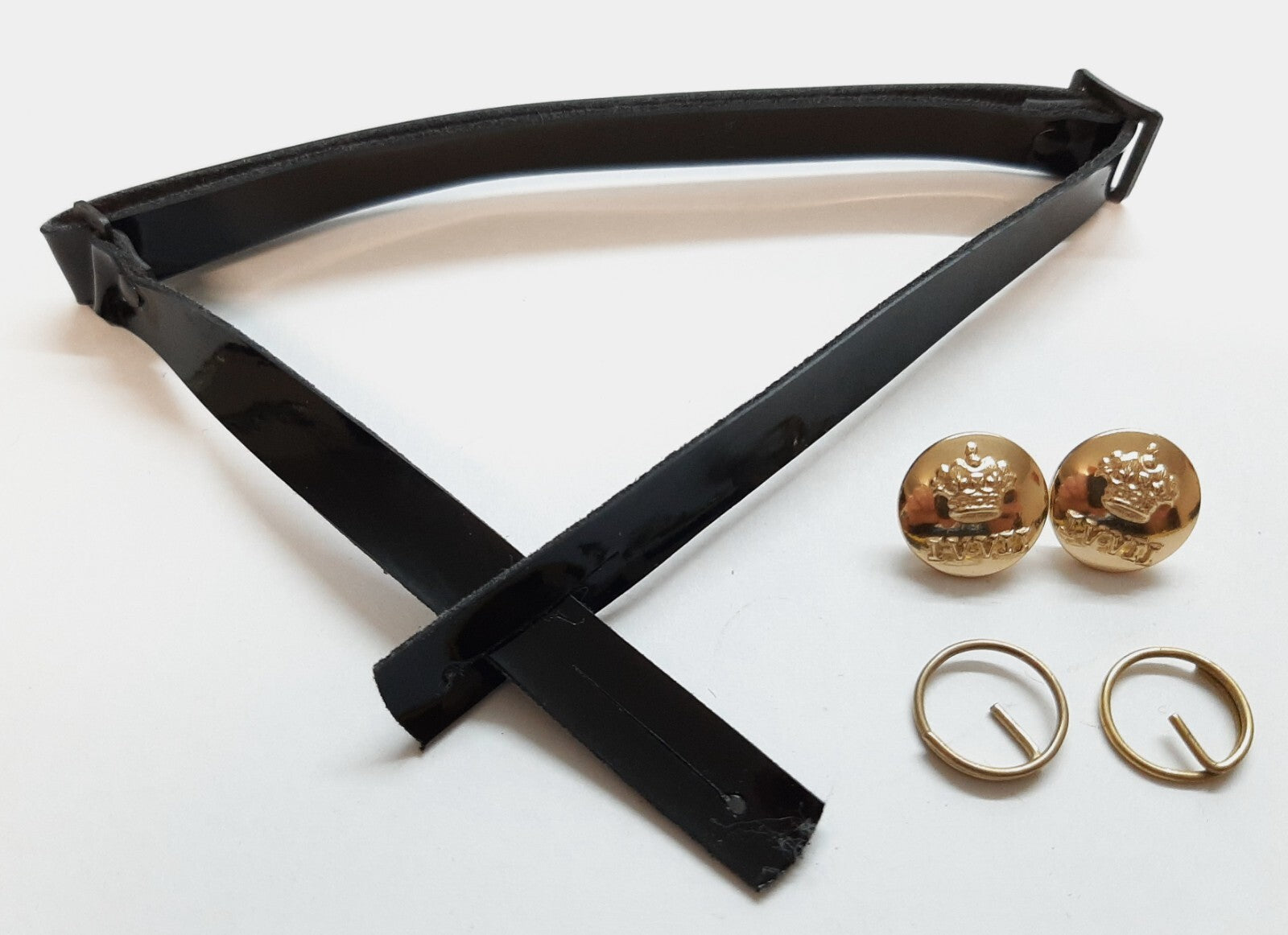 British Army RDG Chin Strap Set 4th & 7th Dragoons Insignia Buttons and Fittings