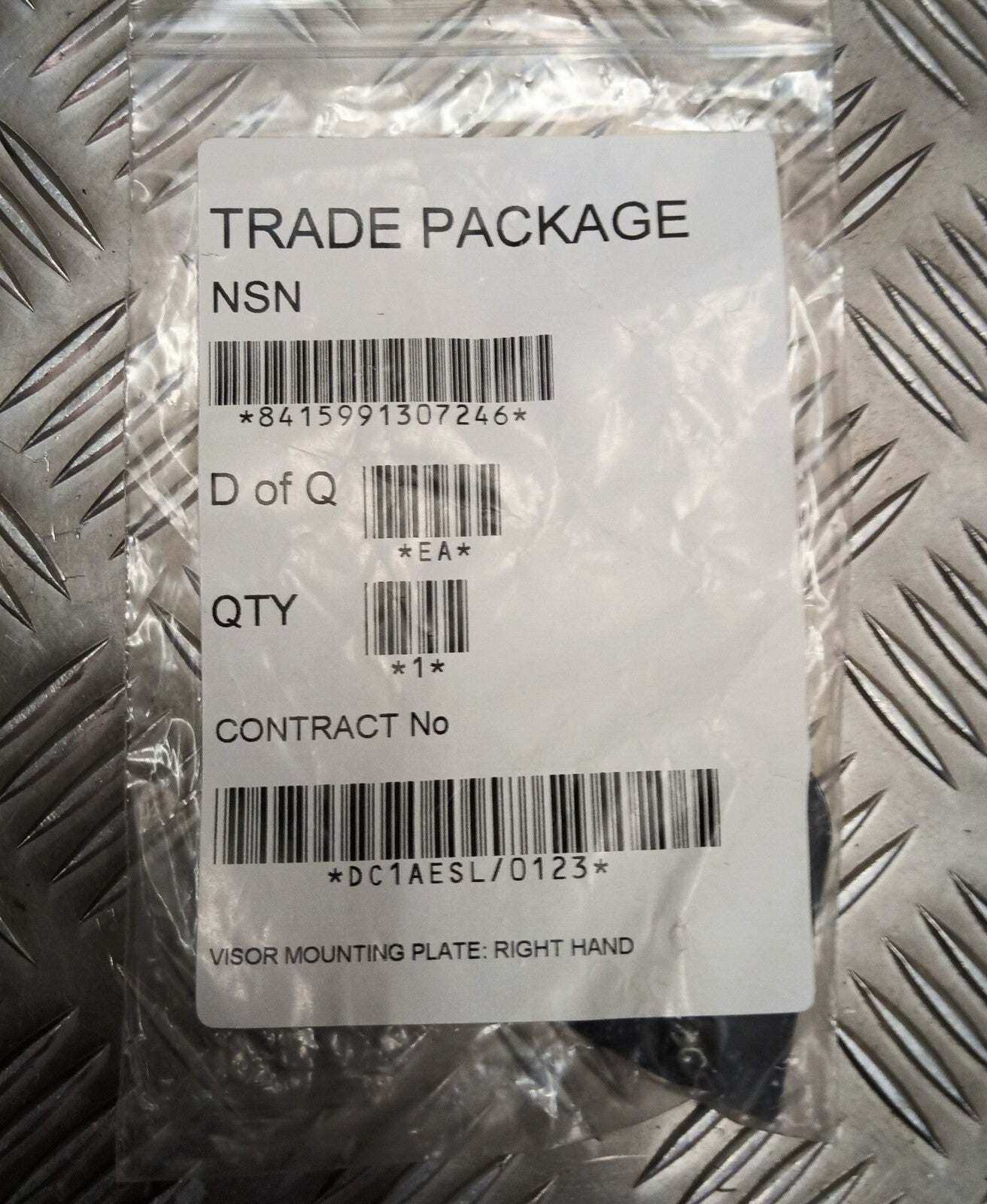 Genuine British Issue Helmet Visor Mounting Plate Left or Right Side