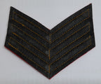 Mess Kit Chevrons 3 Gold Bar On Scarlet Felt SGT Stripes