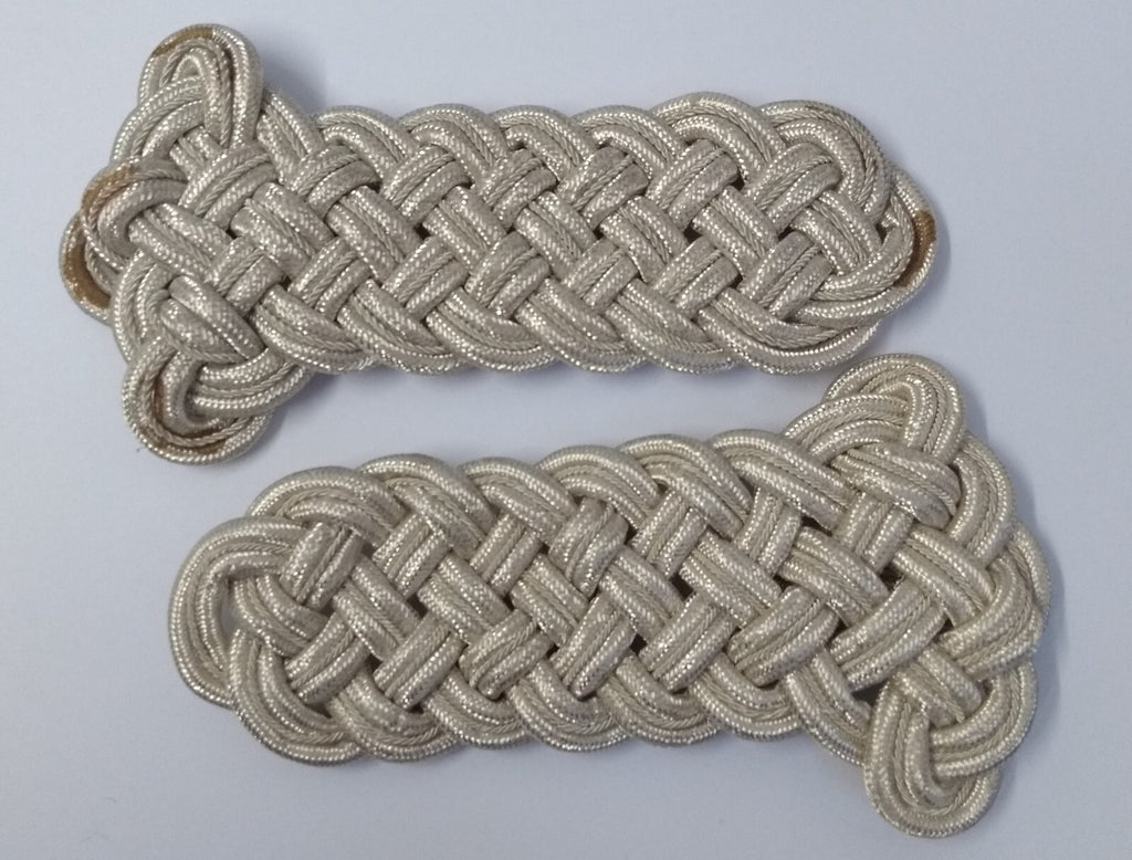 Shoulder Cords Senior Officer Silver Braid Cords No Attaching Straps Unfinished