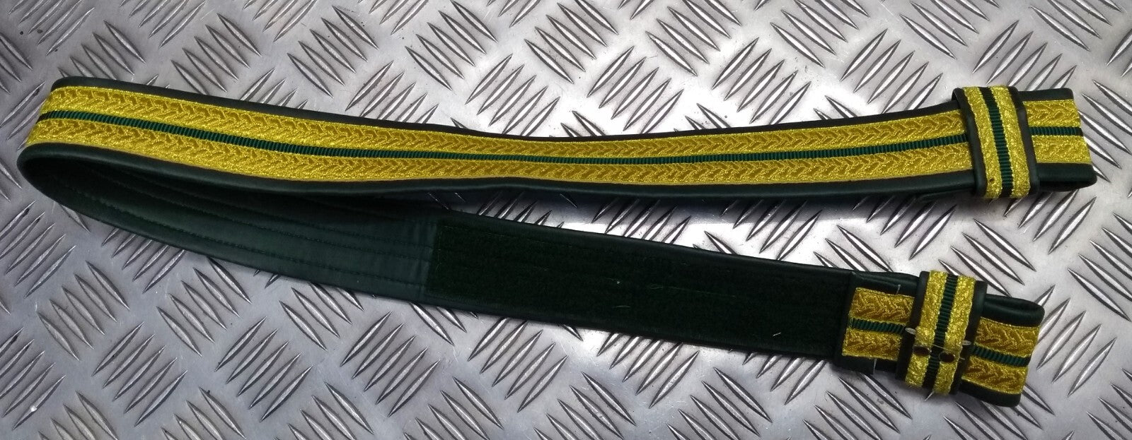 Dubai Belt Green With Gold Detailing Ceremonial Style Made in England