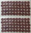 Vintage Buttons 100 4 Hole Shirt / Shank Anchors Pearlesque Blue Grey 10.9mm NOS