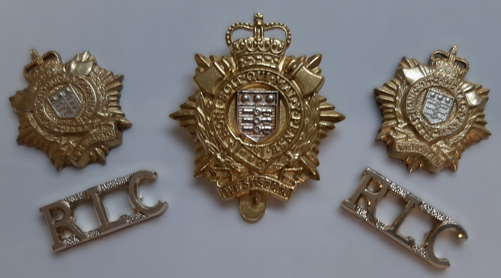 RLC Set Collar Dogs Titles & Hat Badge Logistics Corps