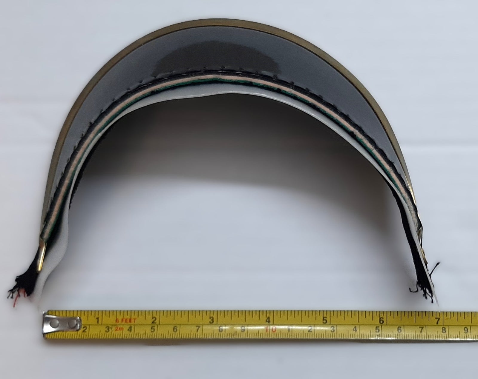 British Army Guards No1 Dress Hat Peak / Visor Patent with One Brass Band