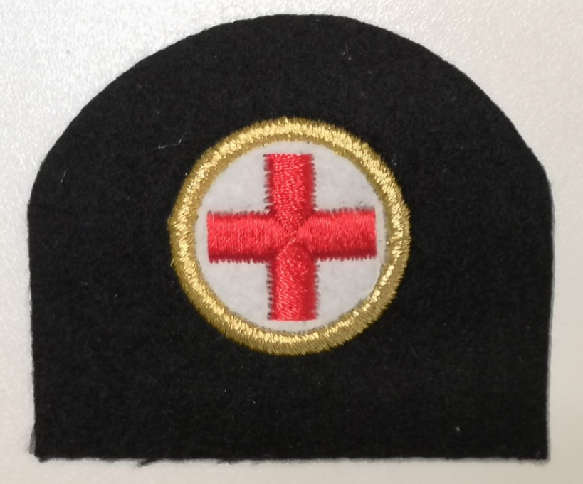 Royal Navy Medical RN Patch Miniature Geneva Cross in a Golden Circle
