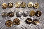 US Collar Dogs Metal Regimental Badges Collar Device Asst