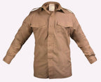 No2 Shirt Khaki Brown Long Sleeve Shirt Mens or Womans Dress type