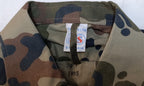 90s Camo Shirt Combat Long Sleeve with Sleeve Loops For Folding Up Collar 39cm