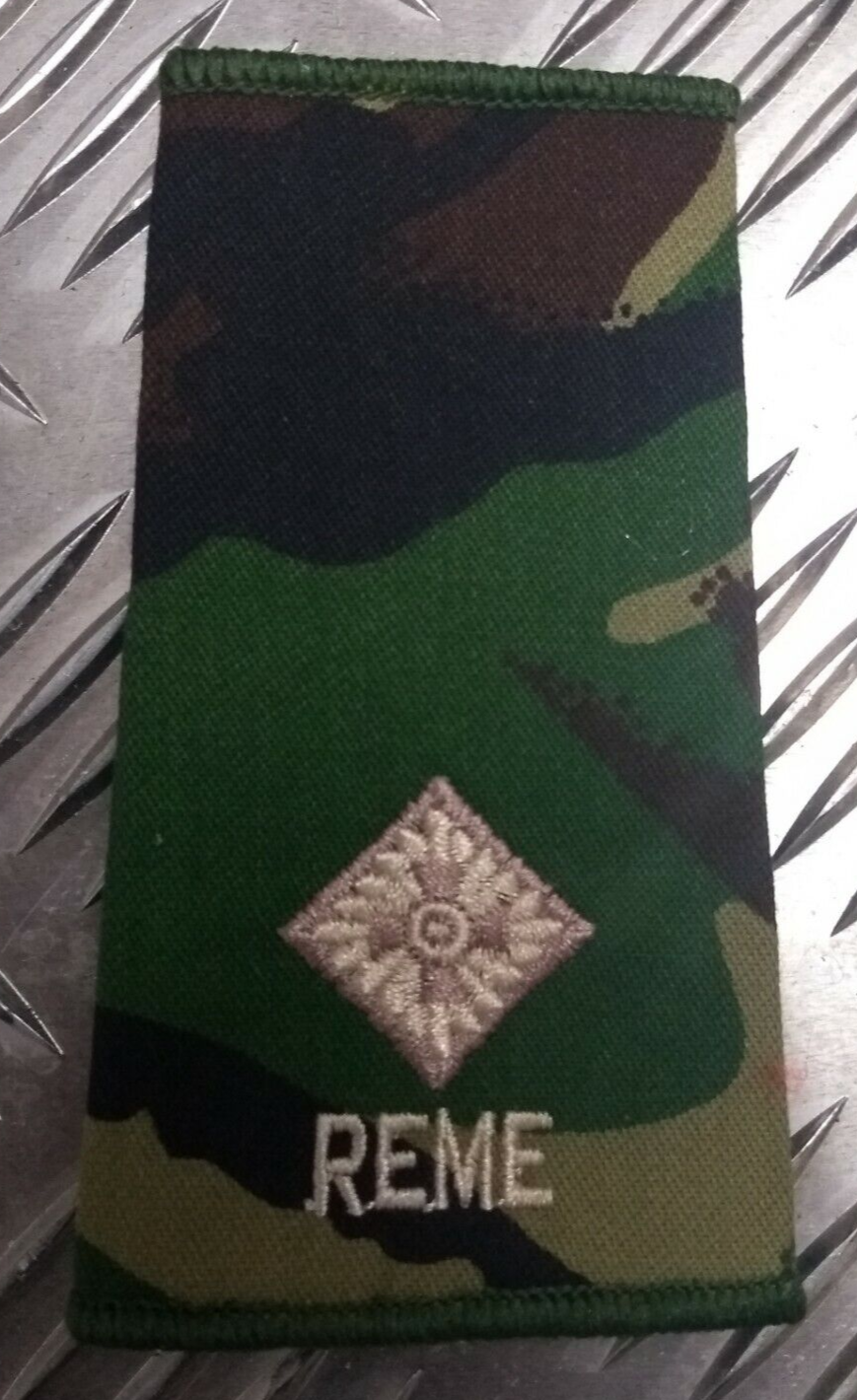 Genuine British Army DPM Camo 2nd LIEUTENANT Rank Slide REME Regt - NEW