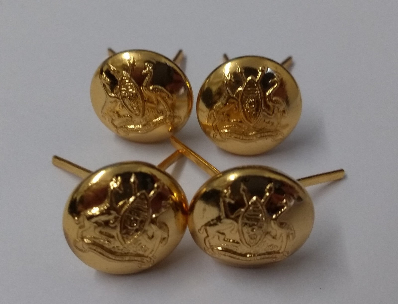 Uganda Small Split Pin Chinstrap Buttons NEW