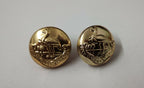 Genuine Vintage Rhodesia Regimental Insignia Gold Ring Buttons 14mm X4 V476