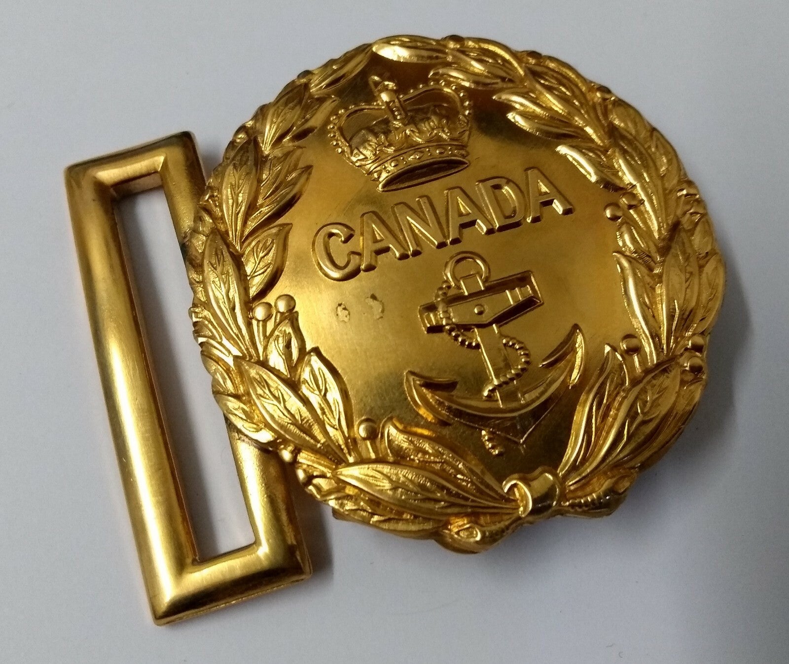 Canadian Navy Buckle Queens Crown Ceremonial & Parade Canada Naval Insignia