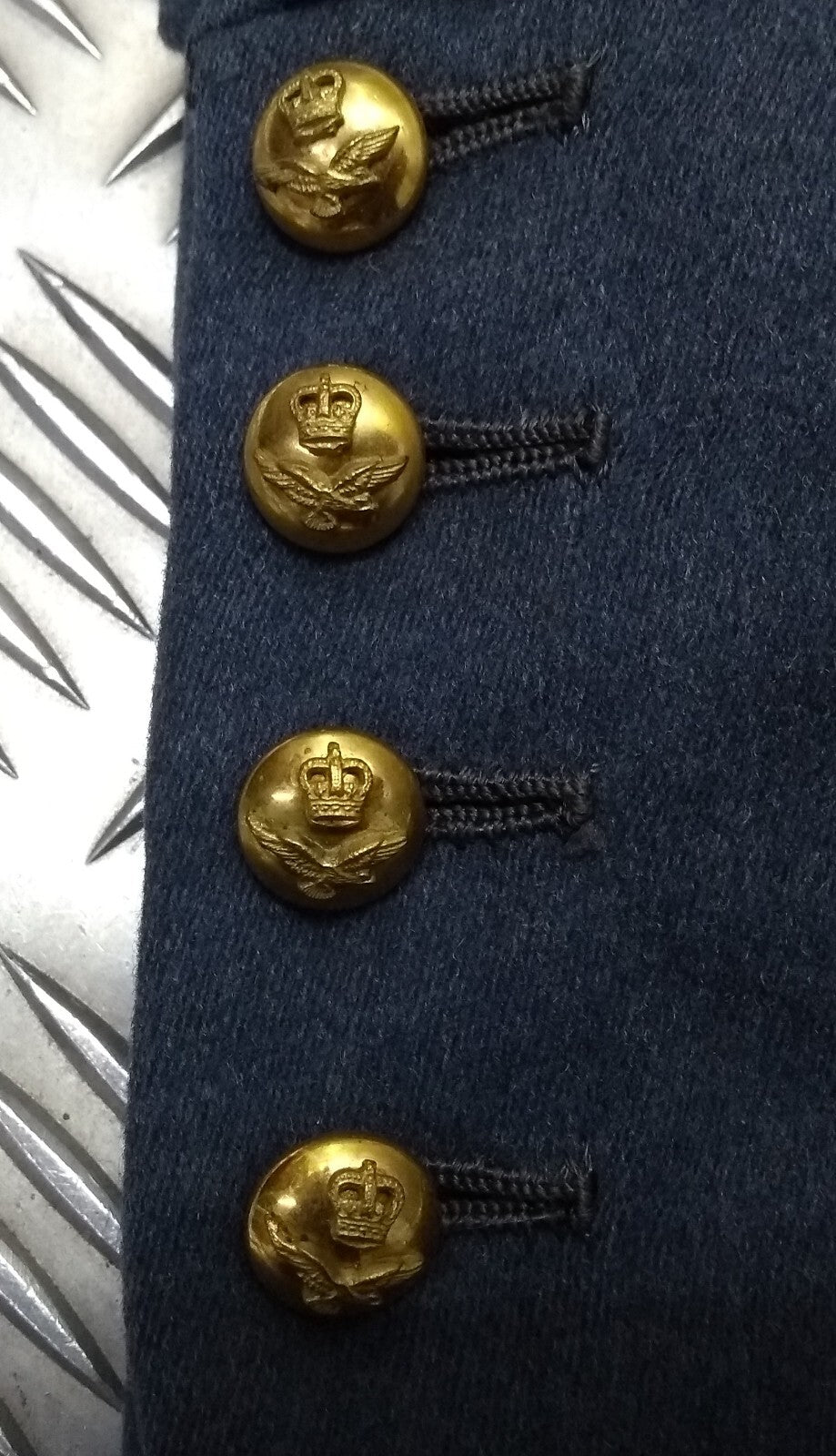 RAF Vintage Mess Dress Waistcoat Royal Air Force Blue Grey Colour Q/C Buttons