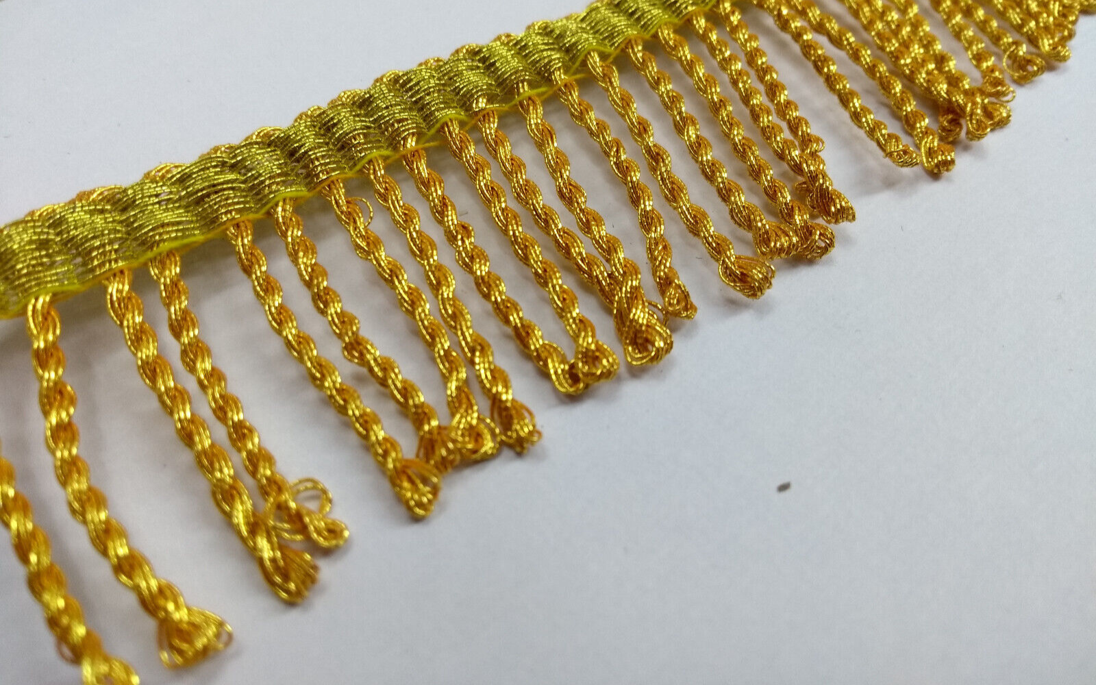 Gold Mylar Thread Fringe For Epaulettes 45mm Drop NEW