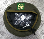 Green Wool Beret H&S With Eagle Badge Size 59cm NEW