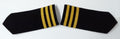 Naval 3 Bar No1 Shoulder Boards Epaulette Black & Gold Detail Fancy Dress