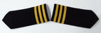 Naval 3 Bar No1 Shoulder Boards Epaulette Black & Gold Detail Fancy Dress