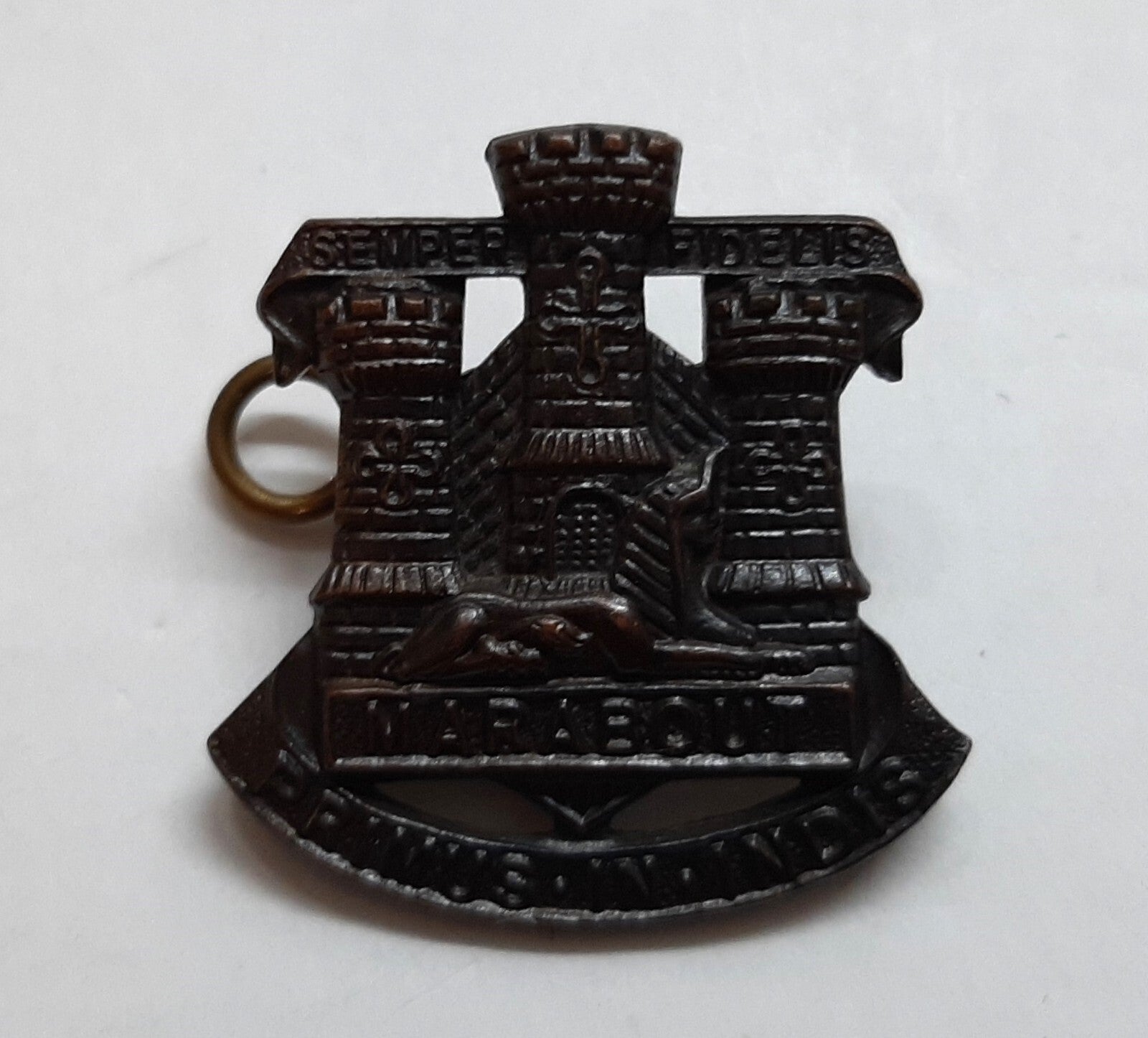 Devonshire & Dorset British Army Officer's Insignia Collar Lapel Badge & Pin