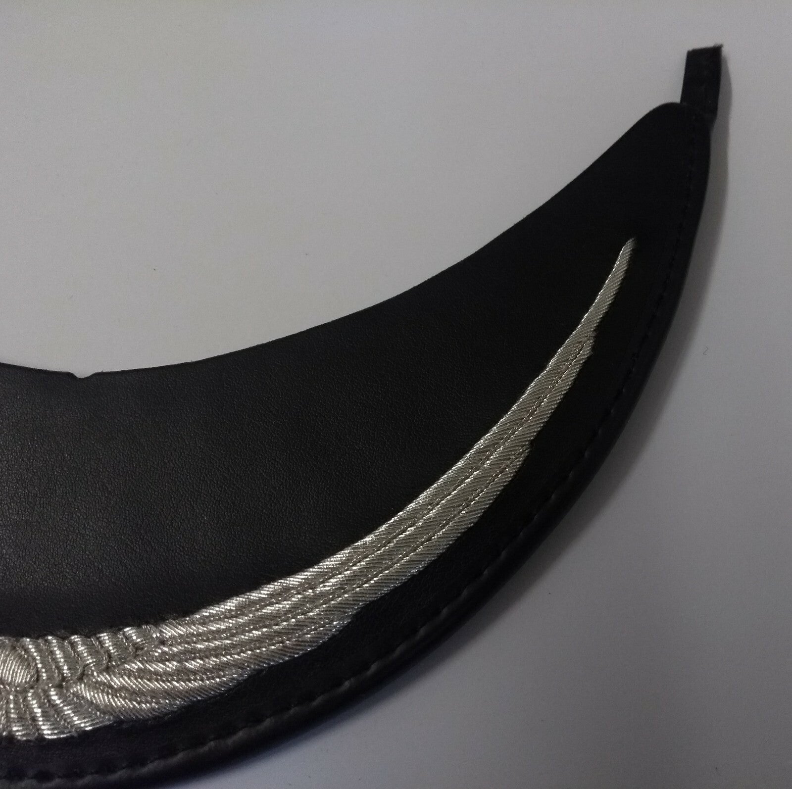 Genuine British Made Senior Officer Silver Decorative Braid Dress Cap Peak PEK0G