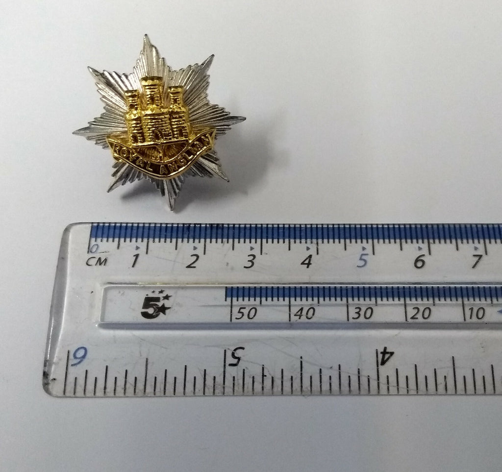 Vintage Royal ANGLIAN Regimental Genuine Badge British Army Issue Old Pattern
