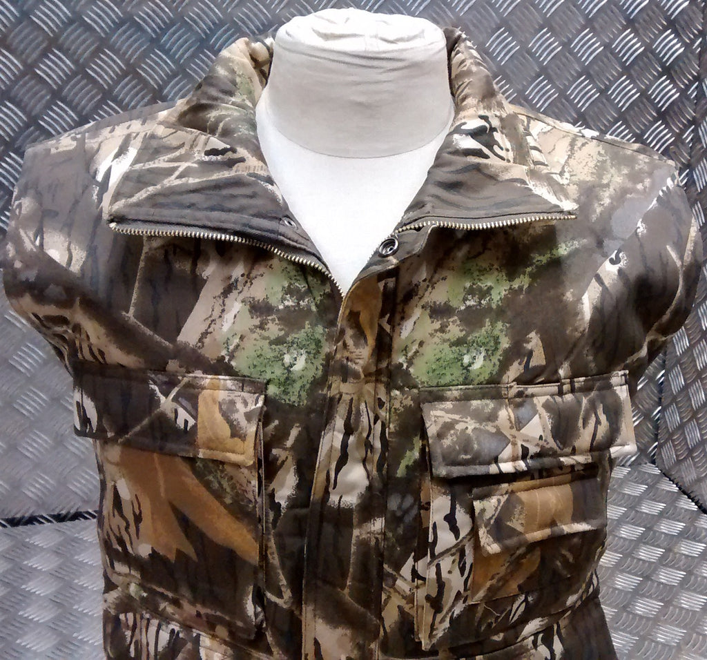Hunters Action Vest Tree Camo Tactical Fishing Body Warmer - NEW