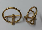 Genuine British 1" Raised Oval Loop Single Prong Strap Buckles X2 STD62