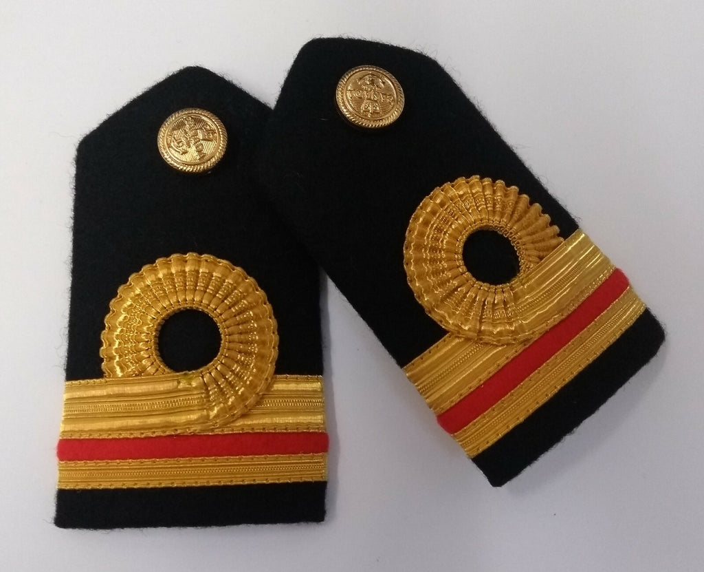 Genuine Canadian Naval Female Gold Wire Rank Shoulder Boards Epaulettes LFS22