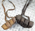 Genuine Vintage Issued Leather Ammo Case / Bag & Shoulder Strap Faulty