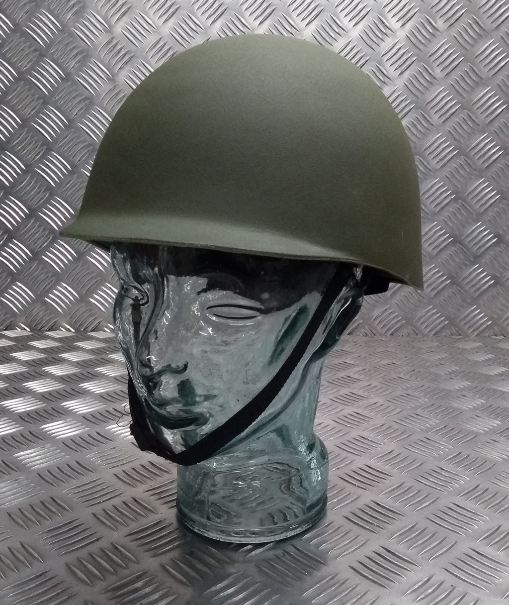 Toy Soldiers Helmet Green US M1 Style Fully Adjustable Film & Stage Repro