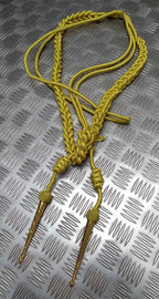 Bahrain Ceremonial Aiguillette Officers Lanyard Metallic Gold Insignia Tip Ends
