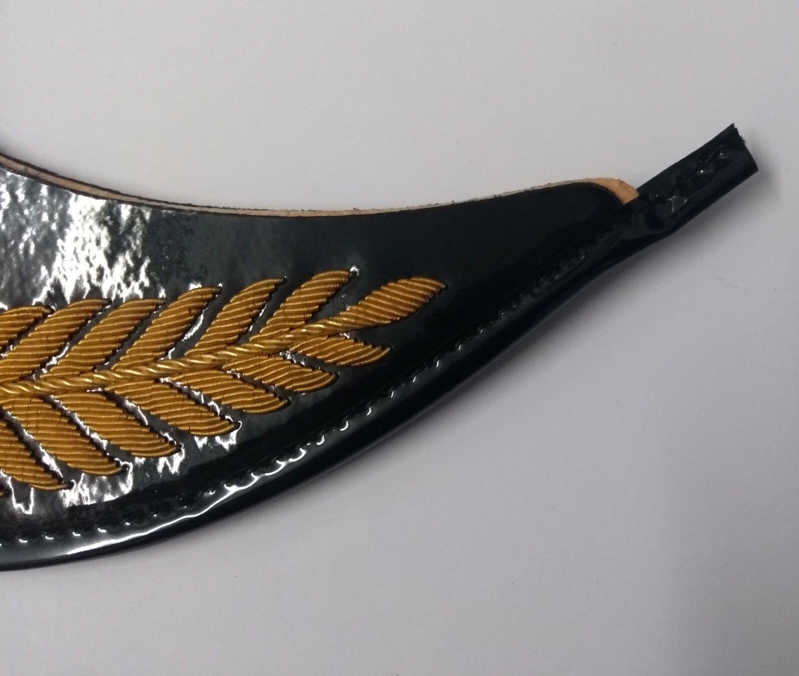 Genuine British Made Senior Officer Gold Wire Palm Leaf Dress Cap Peak